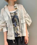 コットンラミースラブローン　シャツジャケット